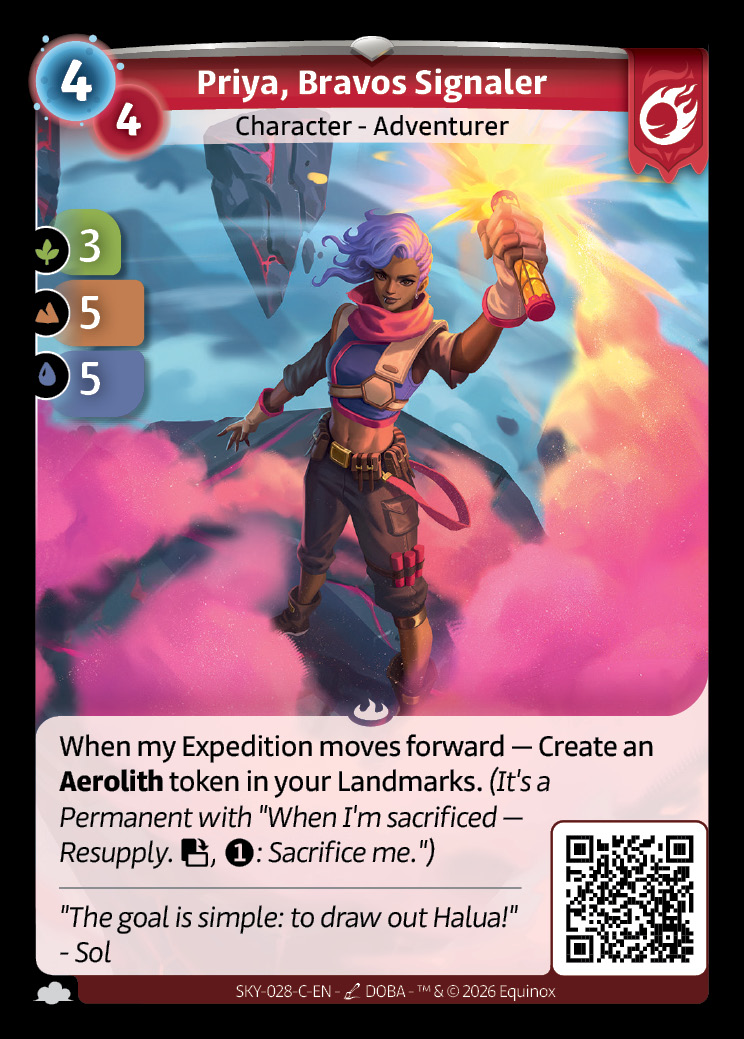 Priya, Bravos Signaler