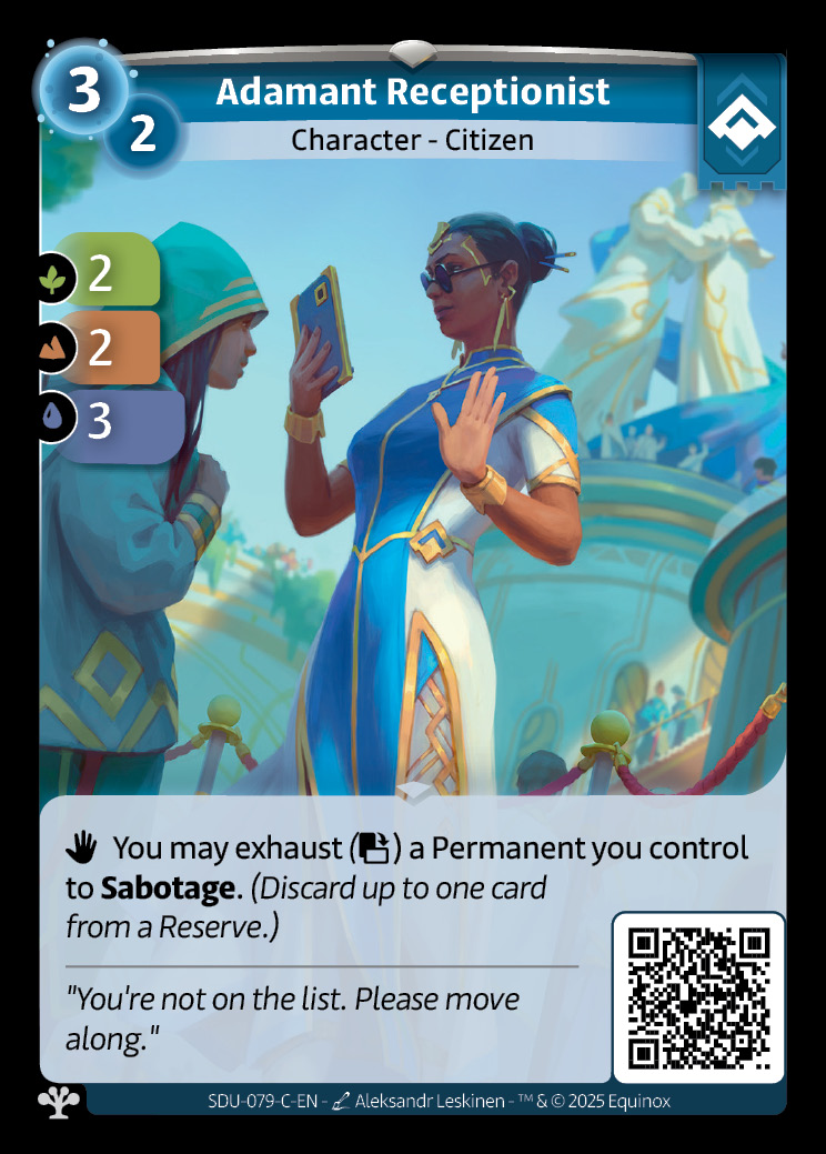 Adamant Receptionist